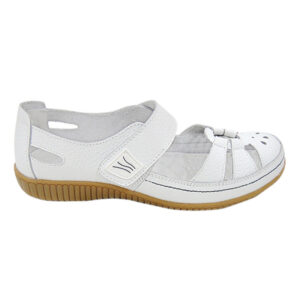 Slipper sandal,white,leather,rubber