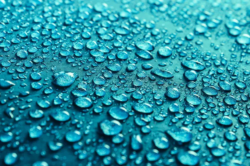 Water Droplets on Waterproof Fabric