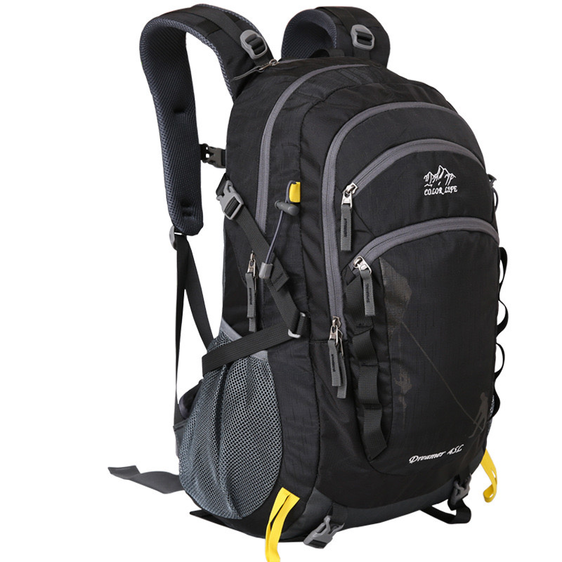 School bag with reflective safety strips for visibility